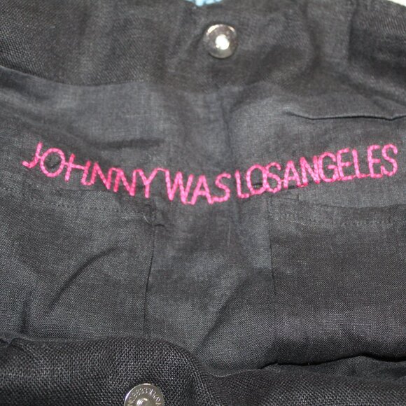 NWT Johnny Was Biya JWLA 3J Workshop Linen Edie Tote Embroidered Shoulder Bag - Picture 7 of 7